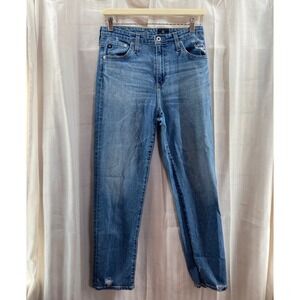 AG Adriano Goldschmied The Cici Jeans Medium Wash Destressed Straight Leg 28"